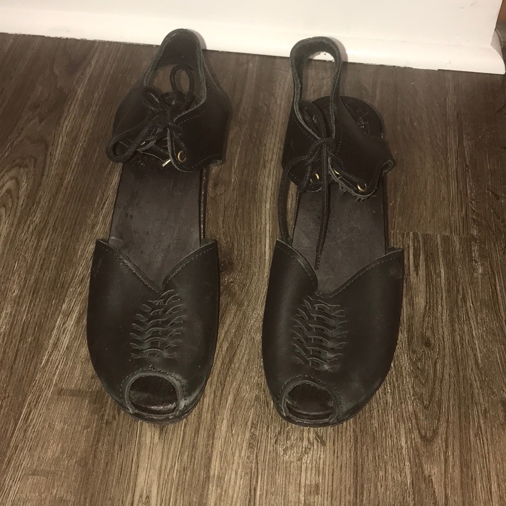 No. 6 open toe clog shoe